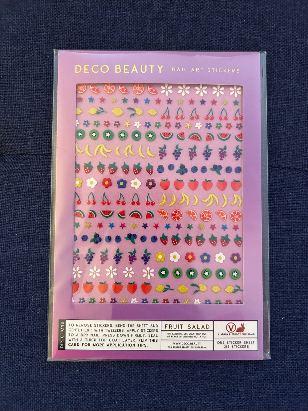 Fruit Salad Nail Art Stickers - Colorful Fruit & Floral Accents